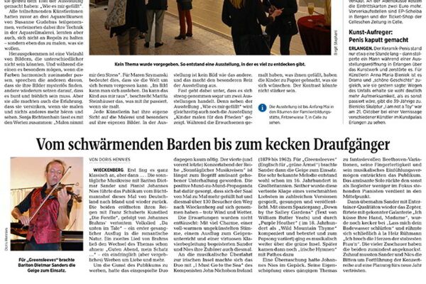 Voice Piano Project - Bericht aus der Celleschen Zeitung - 01.11.2018