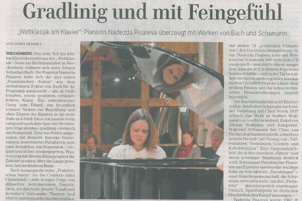Weltklassik mit Nadezda Pisareva - Bericht aus der Celleschen Zeitung - 23.12.2025
