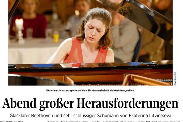 Weltklassik mit Ekaterina Litvintseva - Bericht aus der Celleschen Zeitung - 22.01.2019