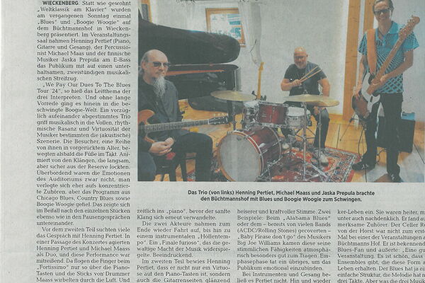 Blues & Boogie Woogie auf dem Büchtmannshof  - Bericht aus der Celleschen Zeitung - 16.07.2024